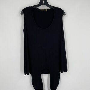 Saint Grace Women’s Scoop Neck Sleeveless Black Blouse size M